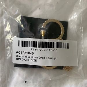 Gemmed Dangling Hoops